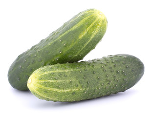 Fresh Cucumbers isolated on white background