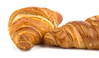 Croissant isolated on the white background