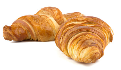 Croissant isolated on the white background