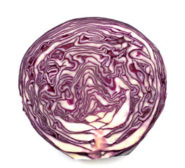 Obraz premium red cabbage isolated on white background