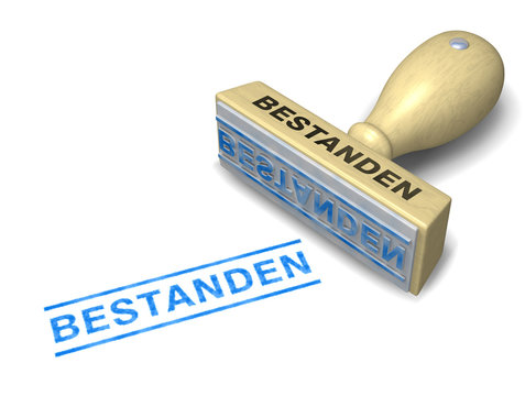 Stempel: BESTANDEN