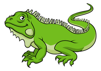 Fototapeta premium Cartoon Iguana Lizard