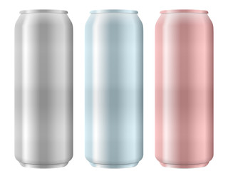 aluminum cans set