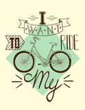 Retro style bicycle illustration with text 3