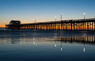Foto op Plexiglas newport beach pier sunset © Gabriel Cassan