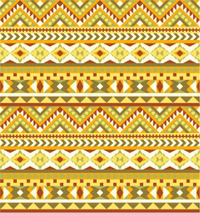 Seamless aztec pattern in bright colors