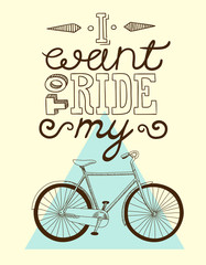 Retro style bicycle illustration with text 2