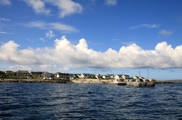 Fototapeta premium Inisheer village and harbour, Aran islands