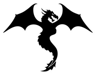 Fototapeta premium Black dragon.
