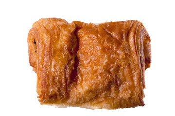 Delicious croissant isolated on white background