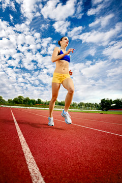 young woman exercise jogging and running