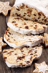 Christmas stollen and gingerbread cookies