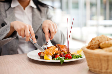 Dinner at restaurant.