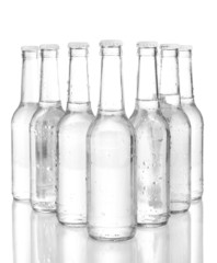 Water bottles isolated on white