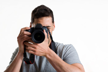 Obraz premium Haciendo fotos