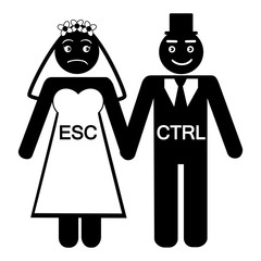 Humorius bride ESC groom CTRL icon