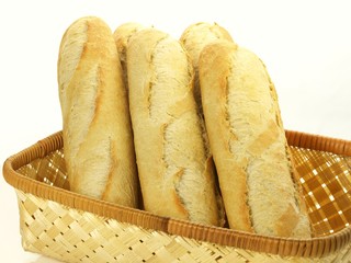Baguettes for breakfast, isolated