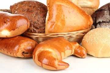 Variety of bread close up
