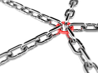 Fototapeta premium Chain leader concept