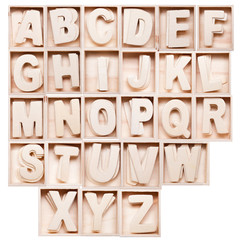 wood alphabet