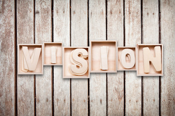 vision wood word style