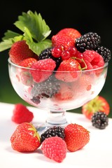 Bowl with berry fruits