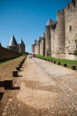 Fototapeta na wymiar warowne miasto Carcassonne