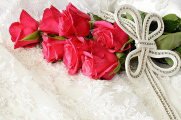 Roses and wedding decoration