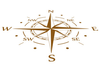 Brown compass vector compressed