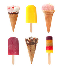 Icecream and popsicle set