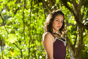 Fototapeta premium Young Woman portrait outside