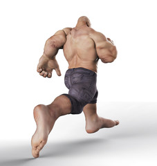mr muscle running away