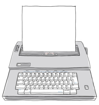 typewriter Gray deville 80