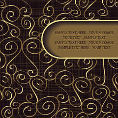 Seamless vintage hand-drawn wallpaper with place for text