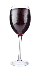 glass with red wine