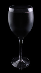 glass with red wine