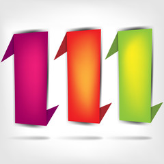 Abstract paper polygonal origami speech bubbles