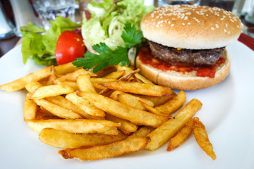 American cheese burger