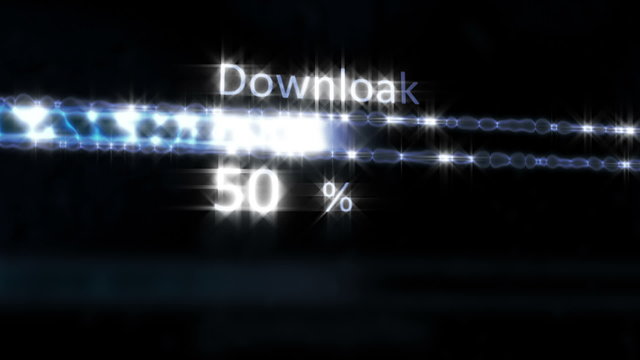 Downloading progress with percentage, HD 1080