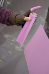 using masking tape