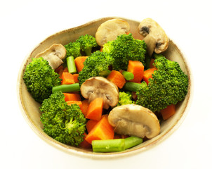 Vegetables bowl. Side dishes.