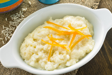 Rice porridge breakfast