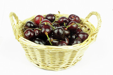 cheries on the white background