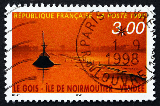 Postage stamp France 1998 Le Gois Causeway