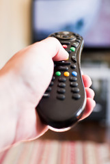 Changing channel with tv remote control