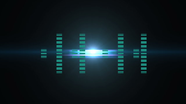 Blue sound bars