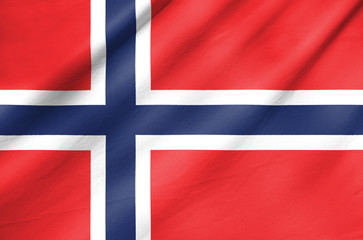 Fototapeta premium Fabric Flag of Norway