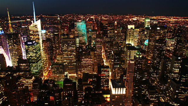 New York skyline at sunset time lapse 6sec