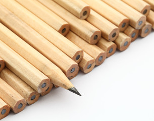 Pencil on white background