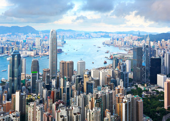 Fototapeta premium Panoramę Hongkongu